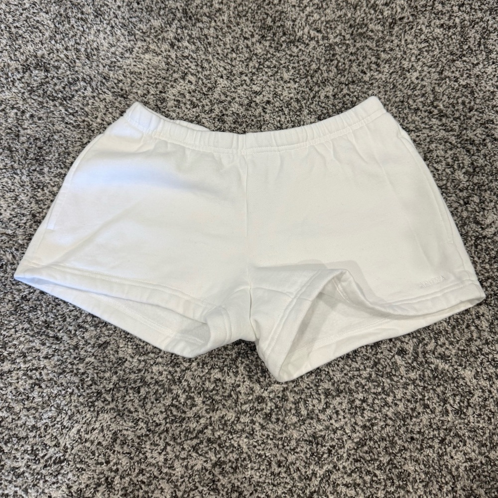 Aritzia White Athletic Shorts Lightweight Minimalist Design